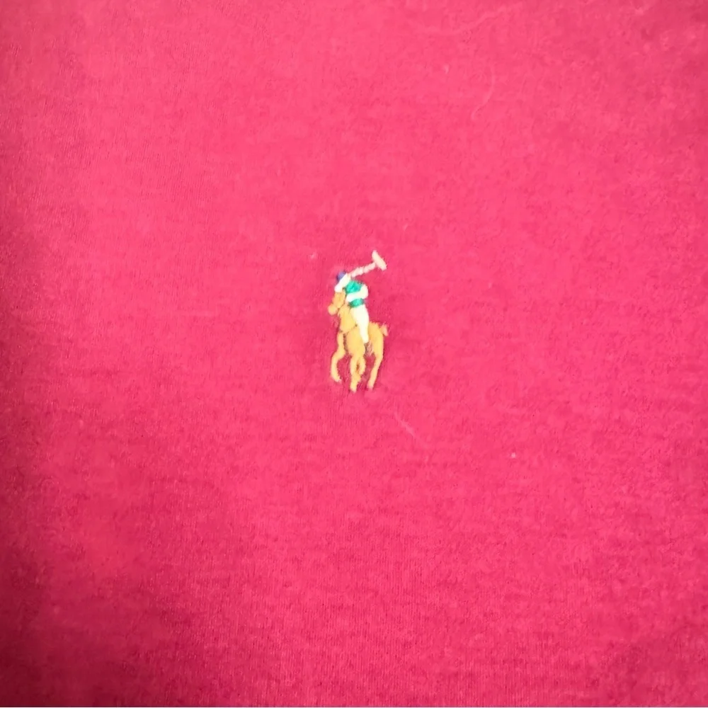Polo Ralph Lauren soft collared long sleeve maroon logo pony cotton shirt 4XLT